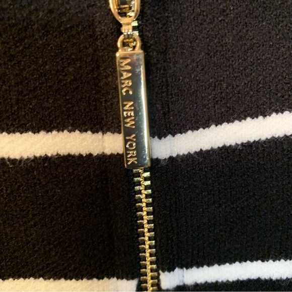 ❤️Price Drop❤️Marc New York Black and White Zippered Sweater Jacket (NWT) - Picture 4 of 14